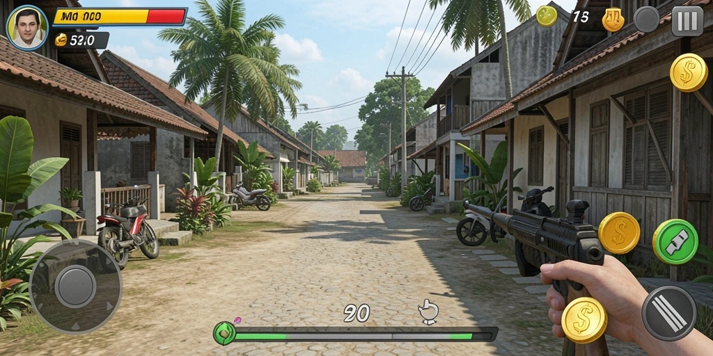 spaceman88 - Screenshot memperlihatkan pertarungan melawan musuh luar angkasa.